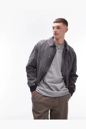 Topman Washed canvas twill bomber jacket in