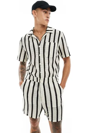 ASOS Stripe textured boilersuit