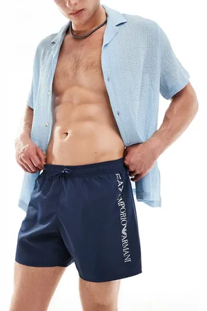 EA7 Armani verical side logo swim short in