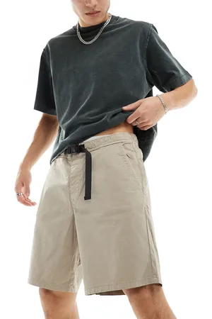 Denim Project Shorts in light beige with belt detail