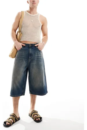 Pull&Bear Super baggy denim jort in washed