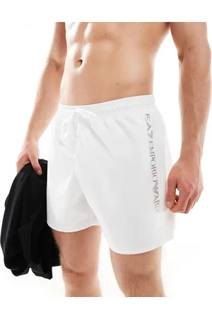 EA7 Armani verical side logo swim short in