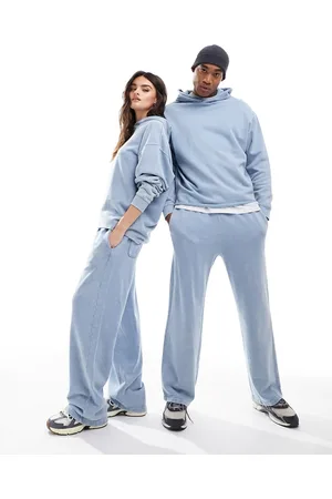 ASOS Unisex co-ord oversized hoodie in washed denim
