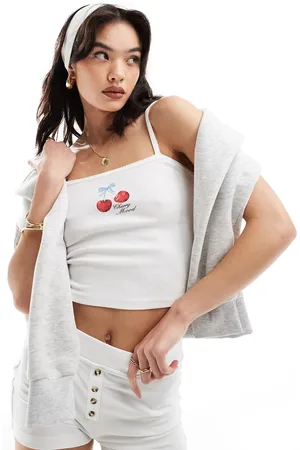 Pull&Bear Cherry graphic cami in
