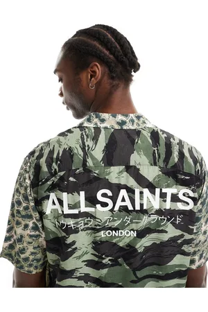 AllSaints Underground shirt in camo print