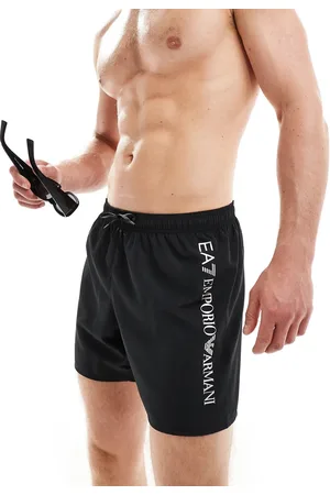 EA7 Armani verical side logo swim short in