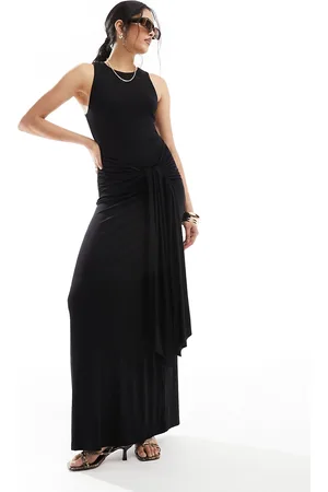 ASOS Maxi dress with drape tie front in