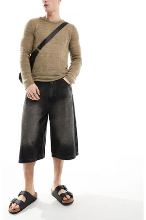 Pull&Bear Super baggy denim jort in washed