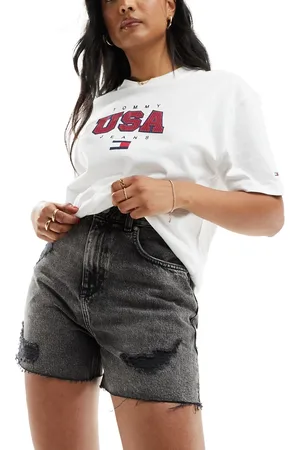Tommy Hilfiger Ultra high denim mom shorts in wash