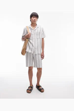 Topman Co-ord short sleeve relaxed shirt in ecru