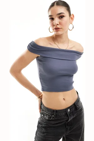 Pull&Bear Bardot top in navy