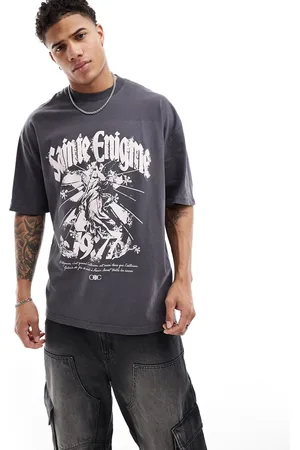 River Island Oversived t-shirt with saint print in