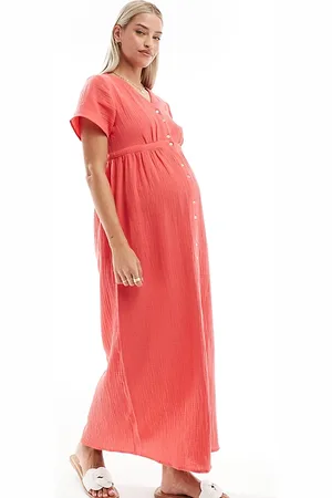 VERO MODA Buttondown midi dress in poppy