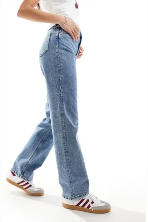 Monki Taiki high waist mom jeans in mid