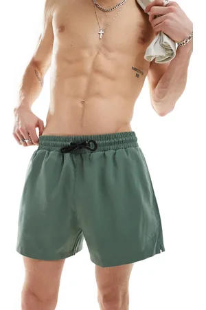COLLUSION Shorter length swim short in khaki