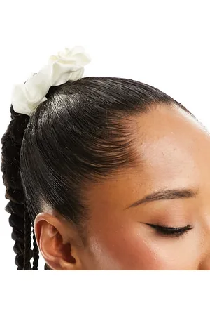 True Decadence Satin rose hair scrunchie in