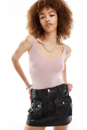 Commando Ballet scoop neck bodysuit in mauve