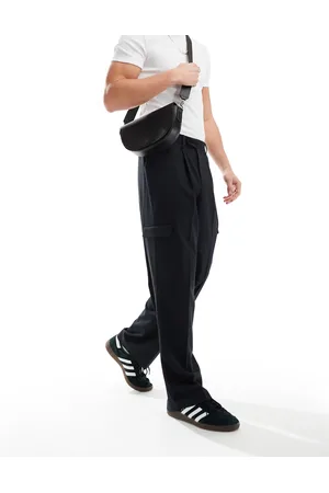ASOS Smart wide leg cargo trousers in