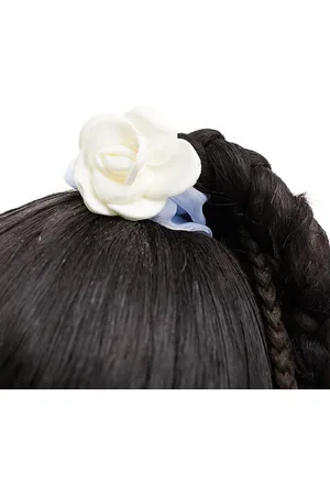 True Decadence Satin rose hair scrunchie in light