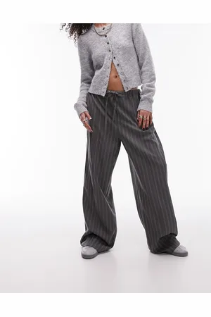 Topshop Stripe drawcord waist jogger in