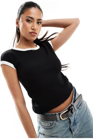River Island Fitted crew neck tee in
