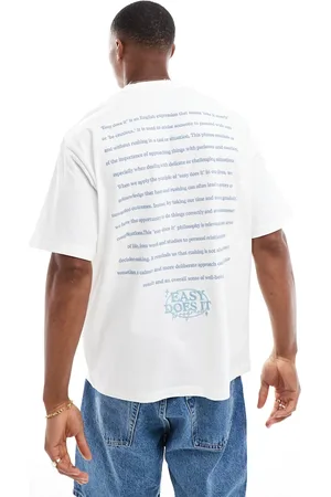 Pull&Bear Easy backprinted t-shirt in off
