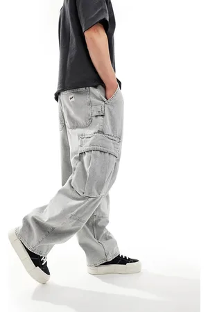 Pull&Bear Skater cargo jean in washed