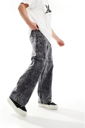 Weekday Micha workwear trousers with seam details in wash