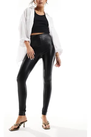 Commando Faux leather leggings with smoothing waist in