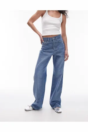 Topshop Embellished Column Jean in bright