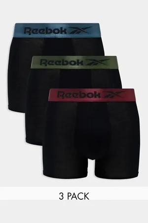 Reebok Collier 3 pack trunks with shine waistband in multi