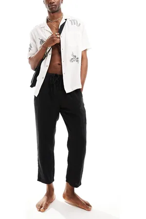 Pull&Bear 100% linen trouser in