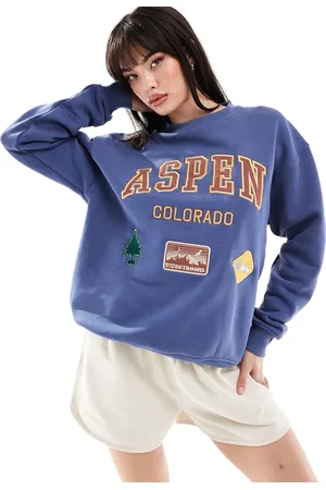 Cotton On Cotton On overszied sweatshirt in washed with Aspen graphic