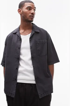 Topman Short sleeve relaxed washed shirt in