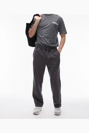Topman Straight leg jogger in charcoal