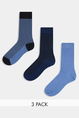 River Island 3 pack socks in blue