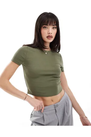 New Look Baby tee in khaki
