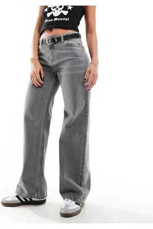 Monki Naoki loose fit low rise jeans in washed