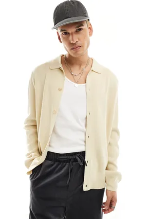 ASOS Knitted button through cardigan in ecru