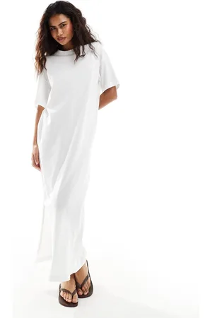 Monki Maxi t-shirt dress with side split in