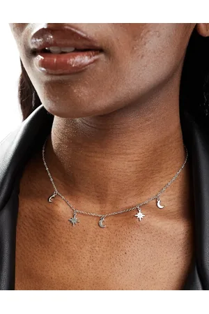 ASOS Necklace with celestial charms in tone