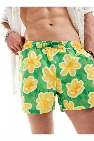 ASOS Swim shorts in short length in floral print