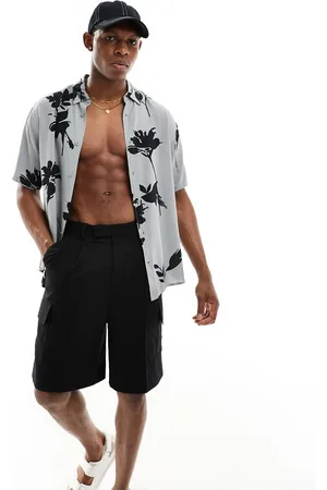 Only & Sons Relaxed fit viscose shirt with floral in