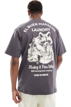 Pull&Bear Bear backprinted t-shirt in