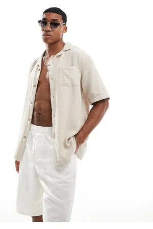 Cotton On Cotton On relaxed shirt in retro gauze ecru