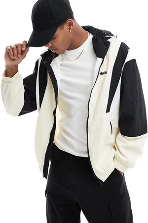 Pull&Bear Panelled track jacket in ecru