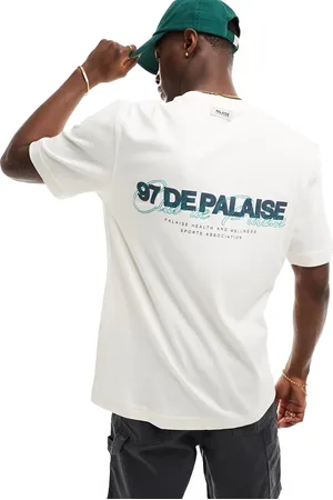 River Island Palaise back print t-shirt in ecru