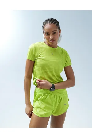 PUMA Run favourite t-shirt in lime yellow