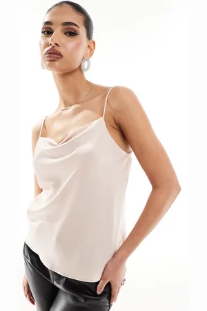 River Island Satin cowl neck cami top in light
