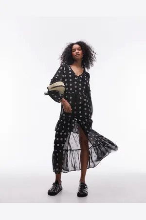 Topshop Embroidered maxi beach dress in